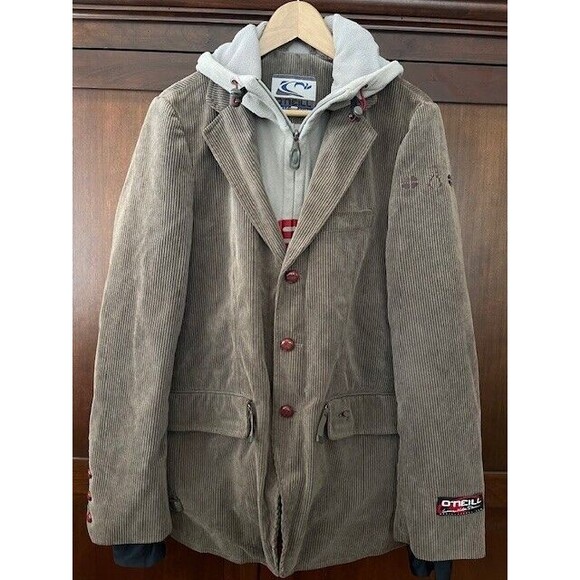 ~RARE! Med O'neill winter jacket snowboard ski layered corduroy LOTS of features - Picture 4 of 16